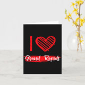 Carte I Love Grand Rads I Heart Grand Rads (Fleur jaune)