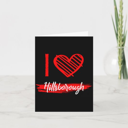 Carte I Love Hillsborough I Heart Hillsborough (Devant)