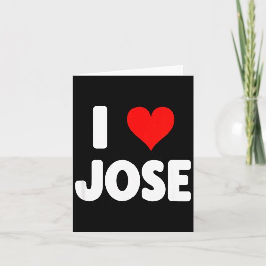 Carte I Love Jose - Heart  (Devant)
