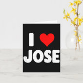 Carte I Love Jose - Heart  (Fleur jaune)
