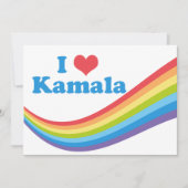 Carte I Love Kamala Harris Cute Rainbow Political (Devant)