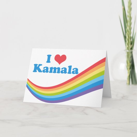Carte I Love Kamala Rainbow (Devant)