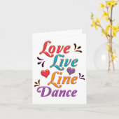 Carte I Love Line Dance (Fleur jaune)