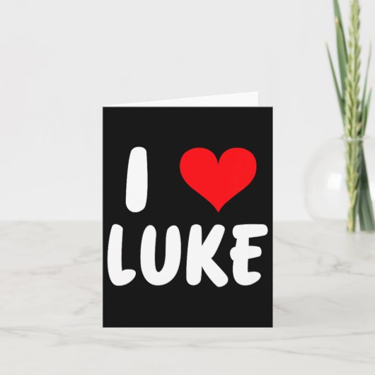 Carte I Love Luke - Heart - Name  (Devant)