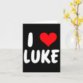 Carte I Love Luke - Heart - Name  (Fleur jaune)