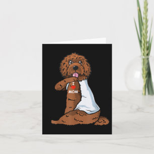 Carte I Love Maman Tattoo Labradoodle Maman Amoureux des