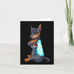 Carte I Love Maman Tattoo Miniature Pinscher Maman Amour