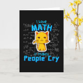 Carte I Love Math Funny Mathematician Cat Formuas Geek (Fleur jaune)