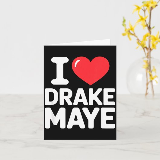 Carte I Love Maye  (Fleur jaune)