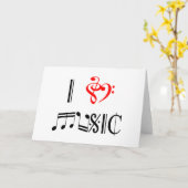 Carte I Love Music (Fleur jaune)