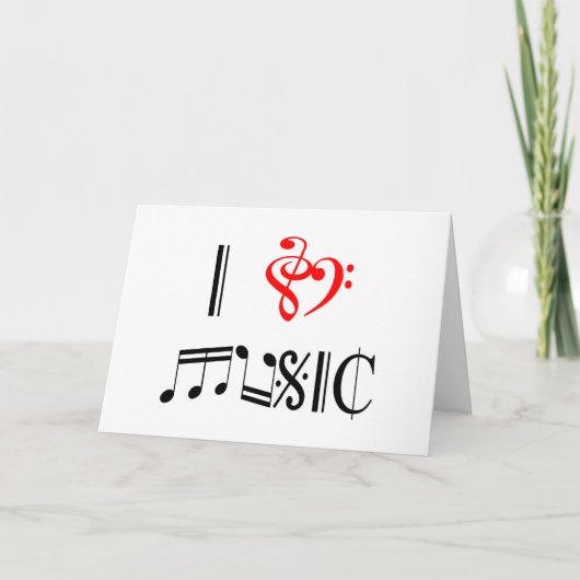 Carte I Love Music (Devant)