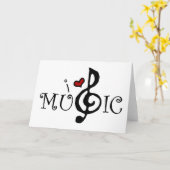Carte I Love Music (Fleur jaune)