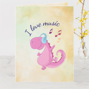 Carte I Love Music Greeting Card