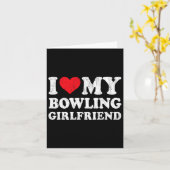 Carte I Love My Bowling Girlfriend Funny Boyfriend Valen (Fleur jaune)