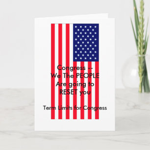 Carte I Love MY Country Term Limites for Congress