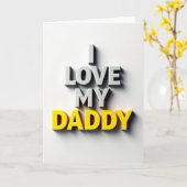 Carte I Love My Daddy Card (Fleur jaune)