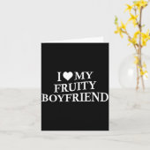 Carte I Love My Fruity Boyfriend Funny Girlfriend Humor  (Fleur jaune)