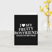 Carte I Love My Fruity Boyfriend Funny Girlfriend Humor  (Fleur jaune)