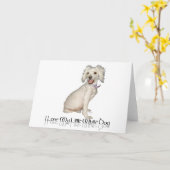 Carte I Love My Little White Chig - Poodle / Bichon Mix (Fleur jaune)