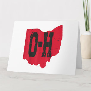 Carte I Love My Ohio Home Script Ohio Buckeye State