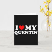 Carte I Love My Quentin (Fleur jaune)