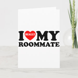 Carte I Love My Roomate Heart Funny Party Gifts Valentin