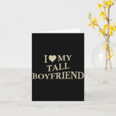 Carte I Love My Tall Boyfriend Funny Girlfriend On Back  (Fleur jaune)