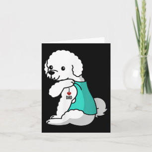 Carte I Love Papa Tattoo Bichon Frise Père Chien