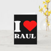 Carte I Love Raul I Heart Raul Name Y2k Valentines Day  (Fleur jaune)