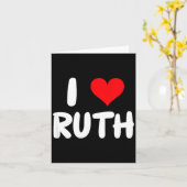 Carte I Love Ruth - Heart - Name  (Fleur jaune)