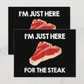 Carte I Love Steak Cadeau Ribeye House (Devant / Derrière)