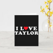 Carte I Love Taylor Matching Girlfriend &amp; Boyfriend  (Fleur jaune)
