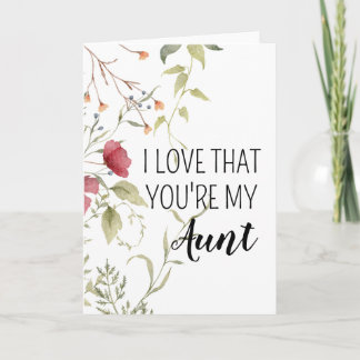 Carte I Love That You’re My Aunt – Floral