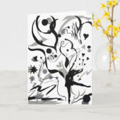 Carte I Love to dance ! (Fleur jaune)