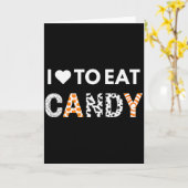 Carte I Love To Eat Candy I'm Candy Halloween Couples Ma (Fleur jaune)