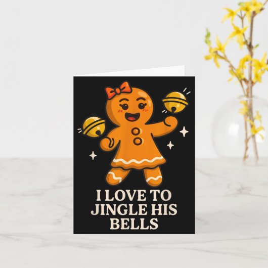 Carte I Love To Stuff Her Stocking Matching Jingle His B (Fleur jaune)