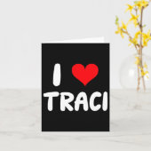 Carte I Love Traci - Heart  (Fleur jaune)