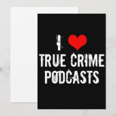 Carte I Love True Crime Podcasts Cool Podcaster Card (Devant / Derrière)