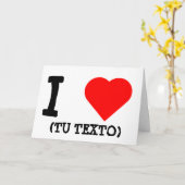 CARTE I LOVE + TU TEXTO (Fleur jaune)