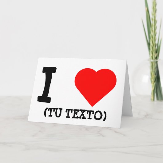 CARTE I LOVE + TU TEXTO (Devant)