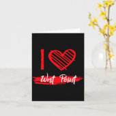 Carte I Love West Int I Heart West Int  (Fleur jaune)