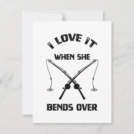 Carte I Love When She Bands Over - Funny Fishermen (Devant)