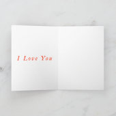 Carte I Love You Card Romantic Couple - Votre Nom De Tex (Intérieur)