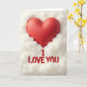 Carte I Love You Cloud Heart Card (Fleur jaune)