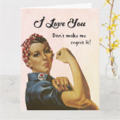 Carte I Love You, Don't Make Me Regret It (Fleur jaune)