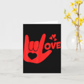 Carte I Love You Hand Sign Asl Valentine' Day Funny Wome (Fleur jaune)