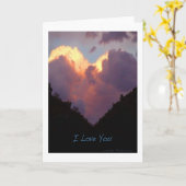 Carte I Love You Heart Cloud (Fleur jaune)