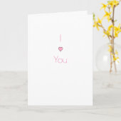 Carte I Love You Heart Minimal Valentine's Day (Fleur jaune)
