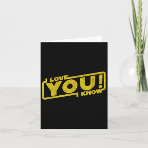 Carte I Love You I Know - Blockbuster Movie Citation Cad