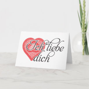 Carte I love you in German